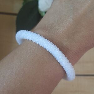 🦢NWT.CR13 Beaded crochet bracelet. Boho Bracelet.Handmade Bangle.Seed Bead Rope